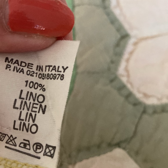 Lemon colored linen asymmetrical tunic top - Picture 6 of 6